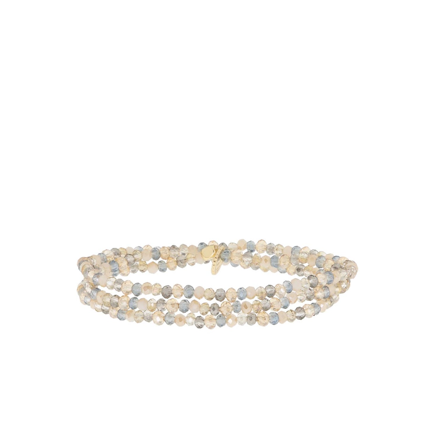 Mini stretch crystal beaded wrap bracelet