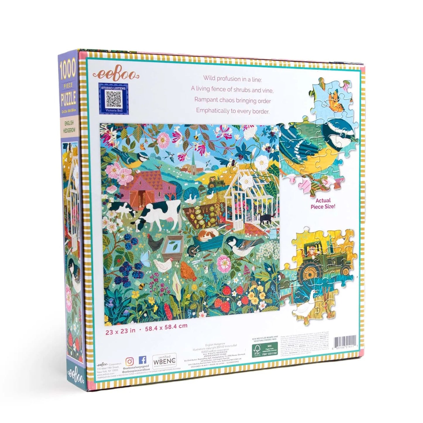 English Hedgerow 1000 Piece Puzzle