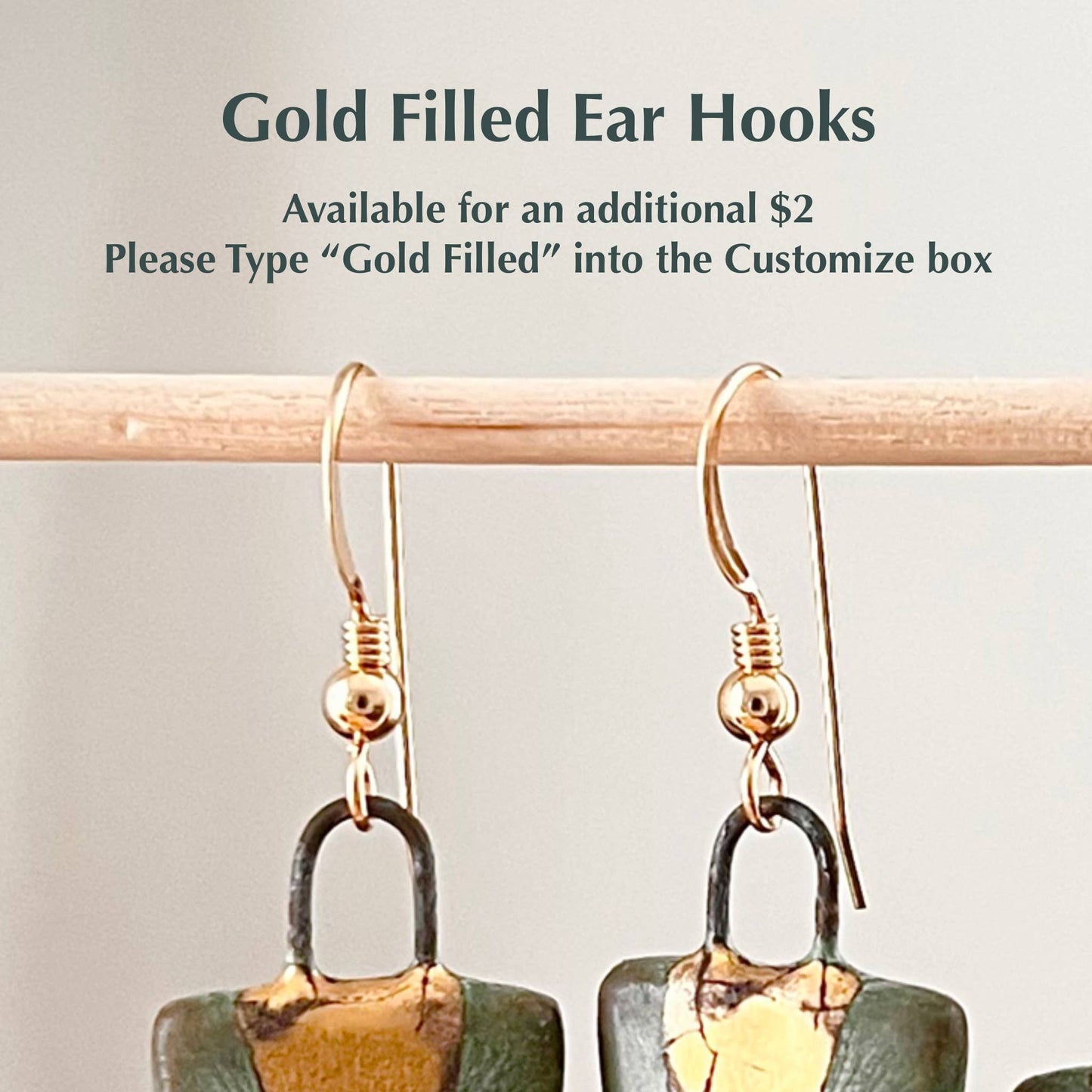Patina Green Oval Clay Earrings