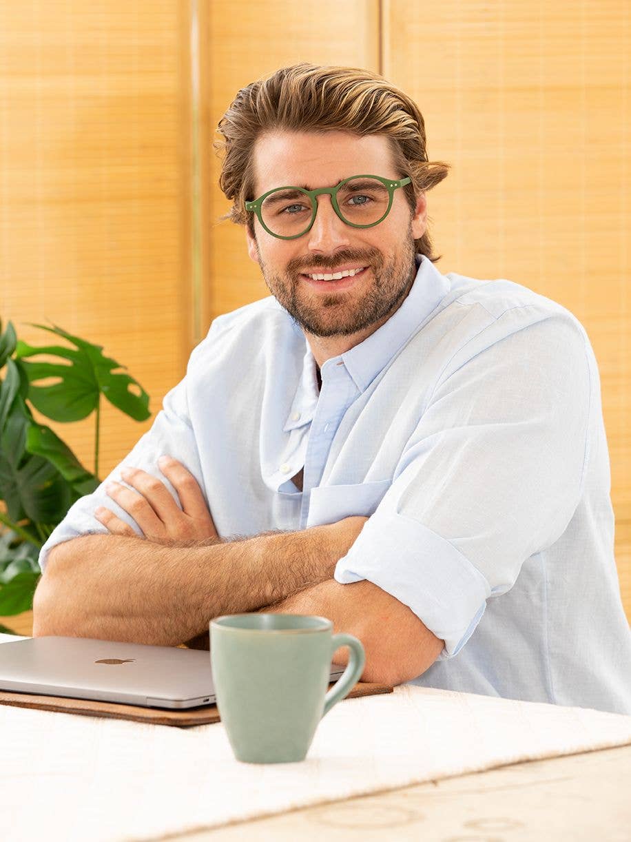 Phoenix - Soft Olive Green-Blue Light Filtering Lens