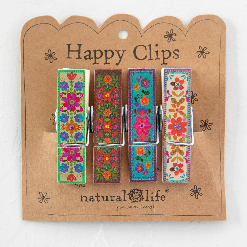 Happy Clips Multi Folk Flower
