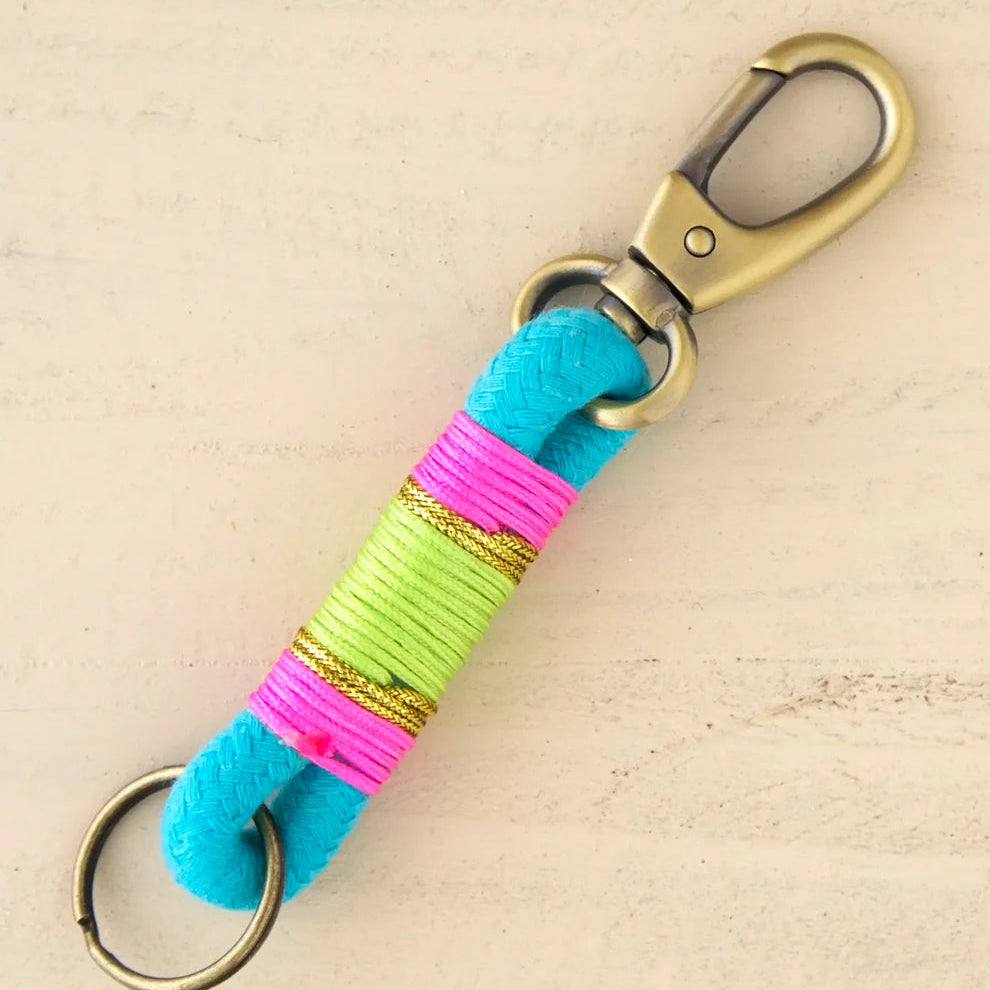 Nautical Rope Keychain - Turquoise