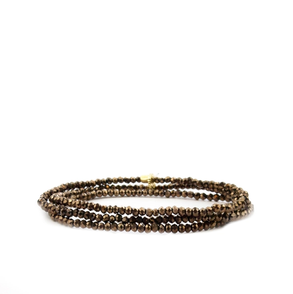 Crystal Wrap Bracelet | Bronze