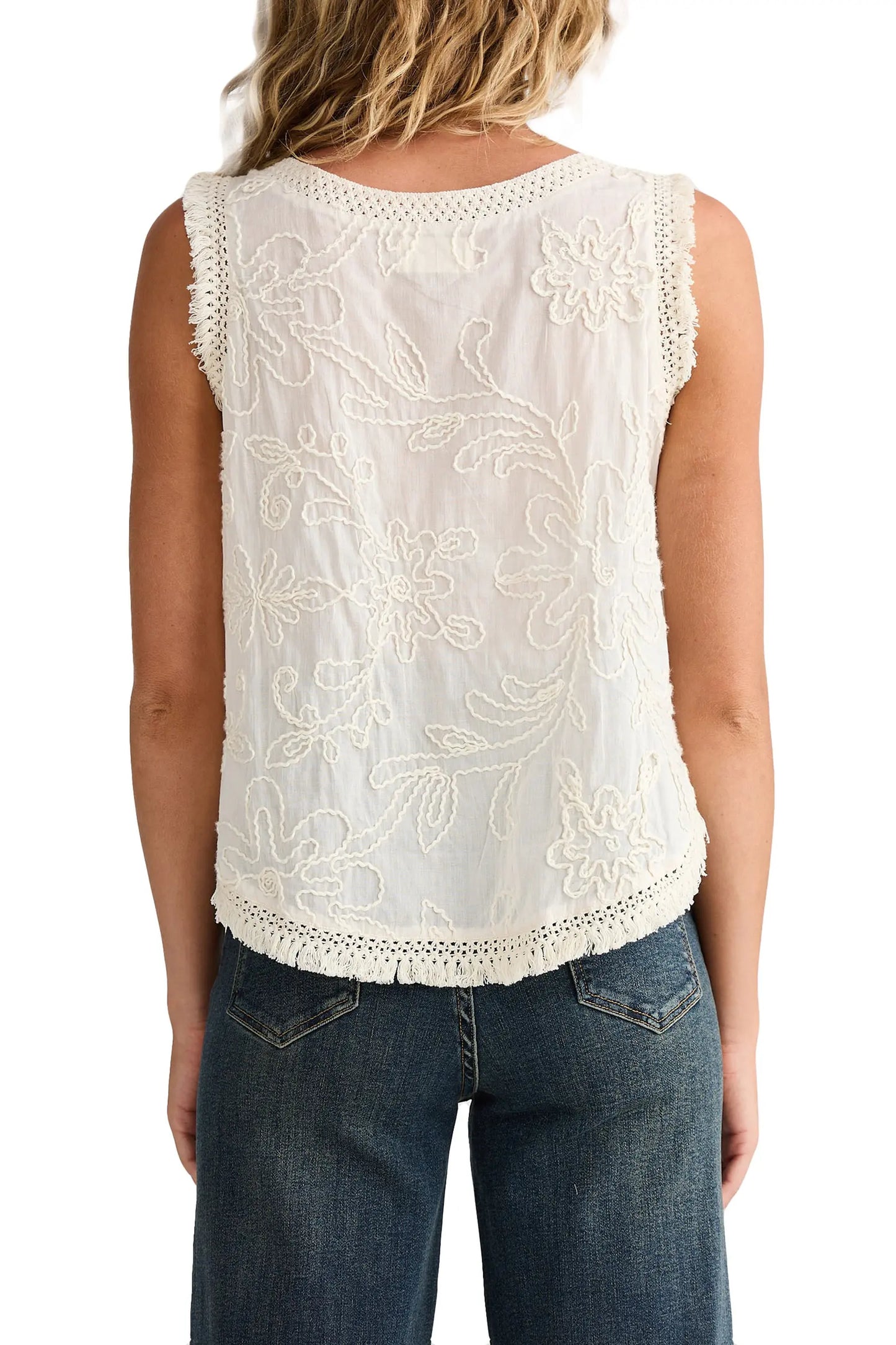 Embroidered Chantilly Top