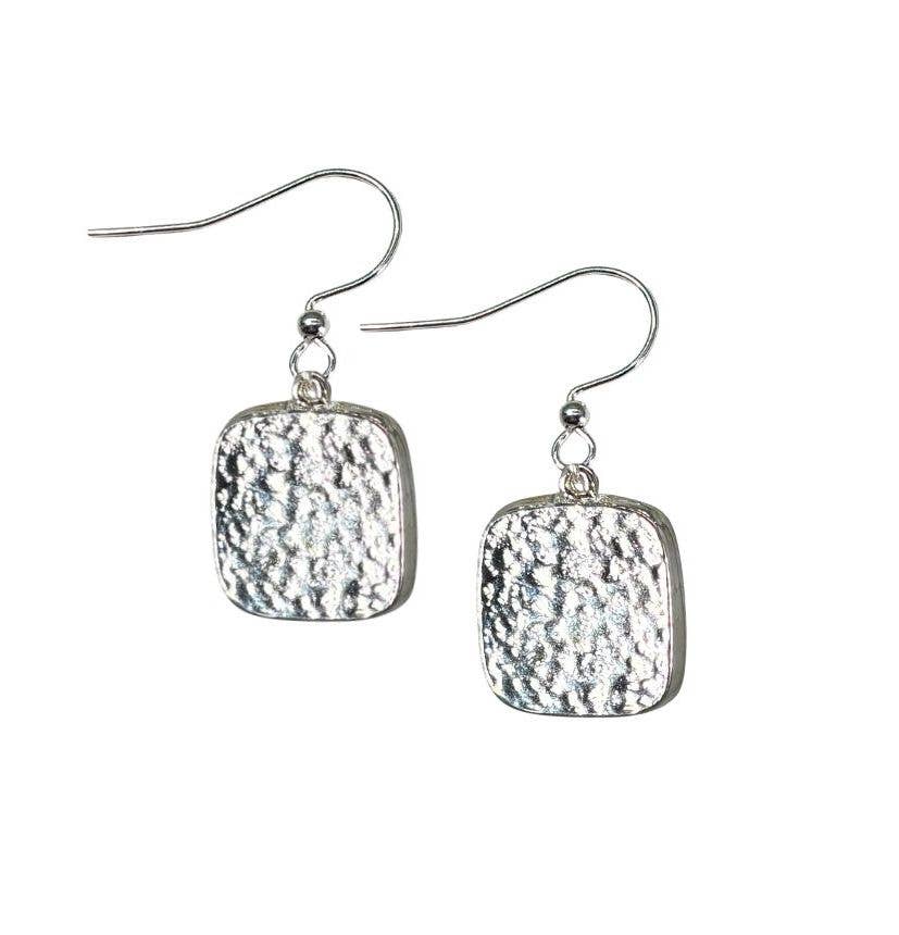 Verbena on the Beach Small Square Earrings