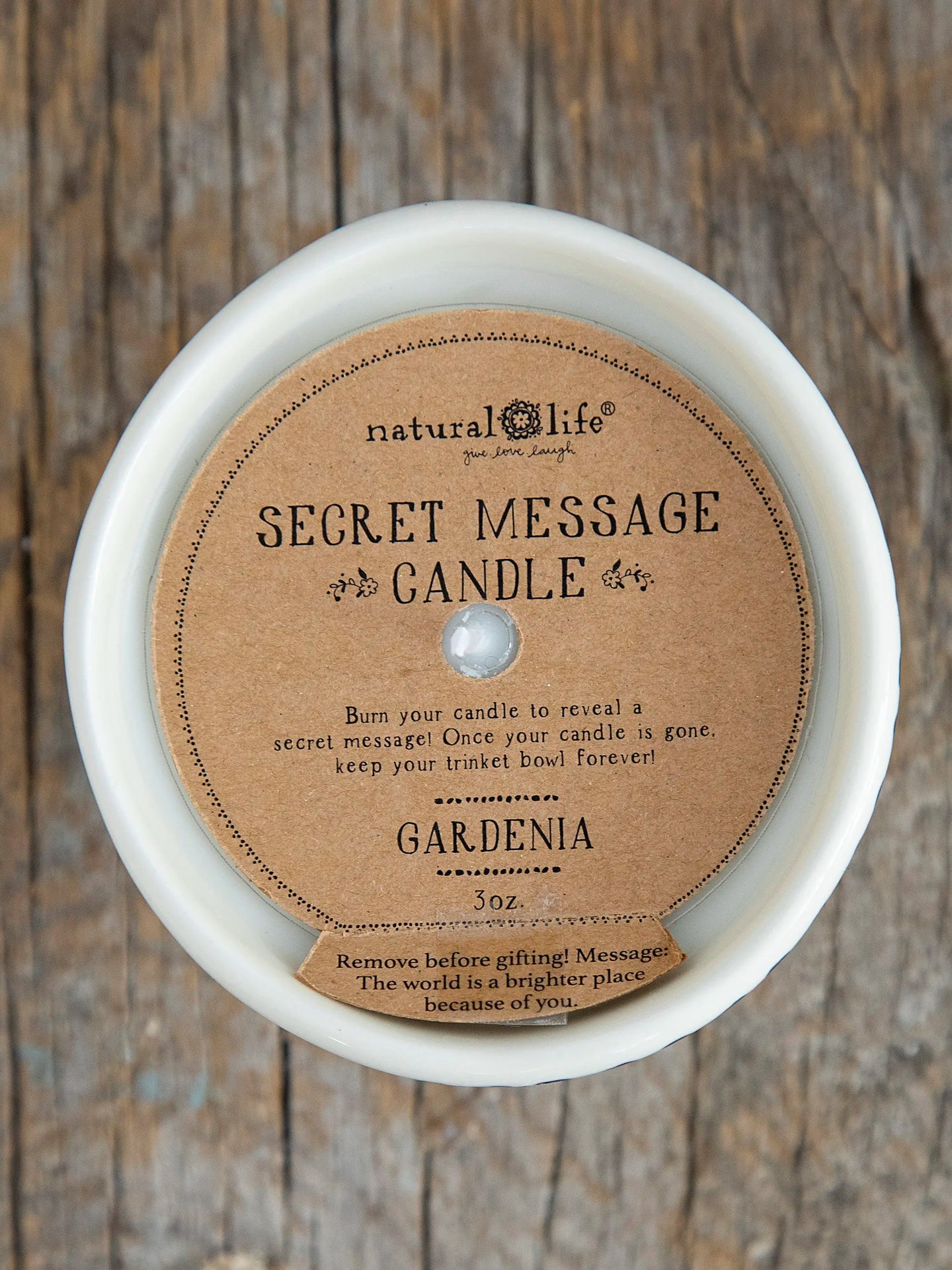 secret message candle the world is a brighter place