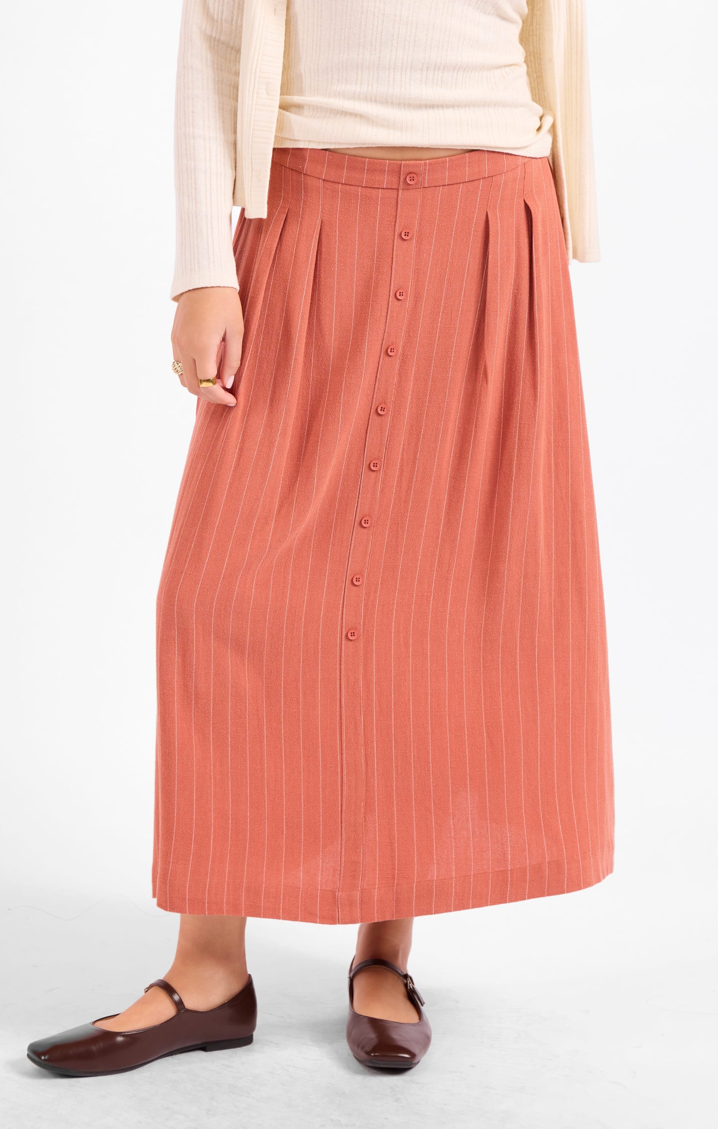 Sugarloaf Stripe Midi Skirt