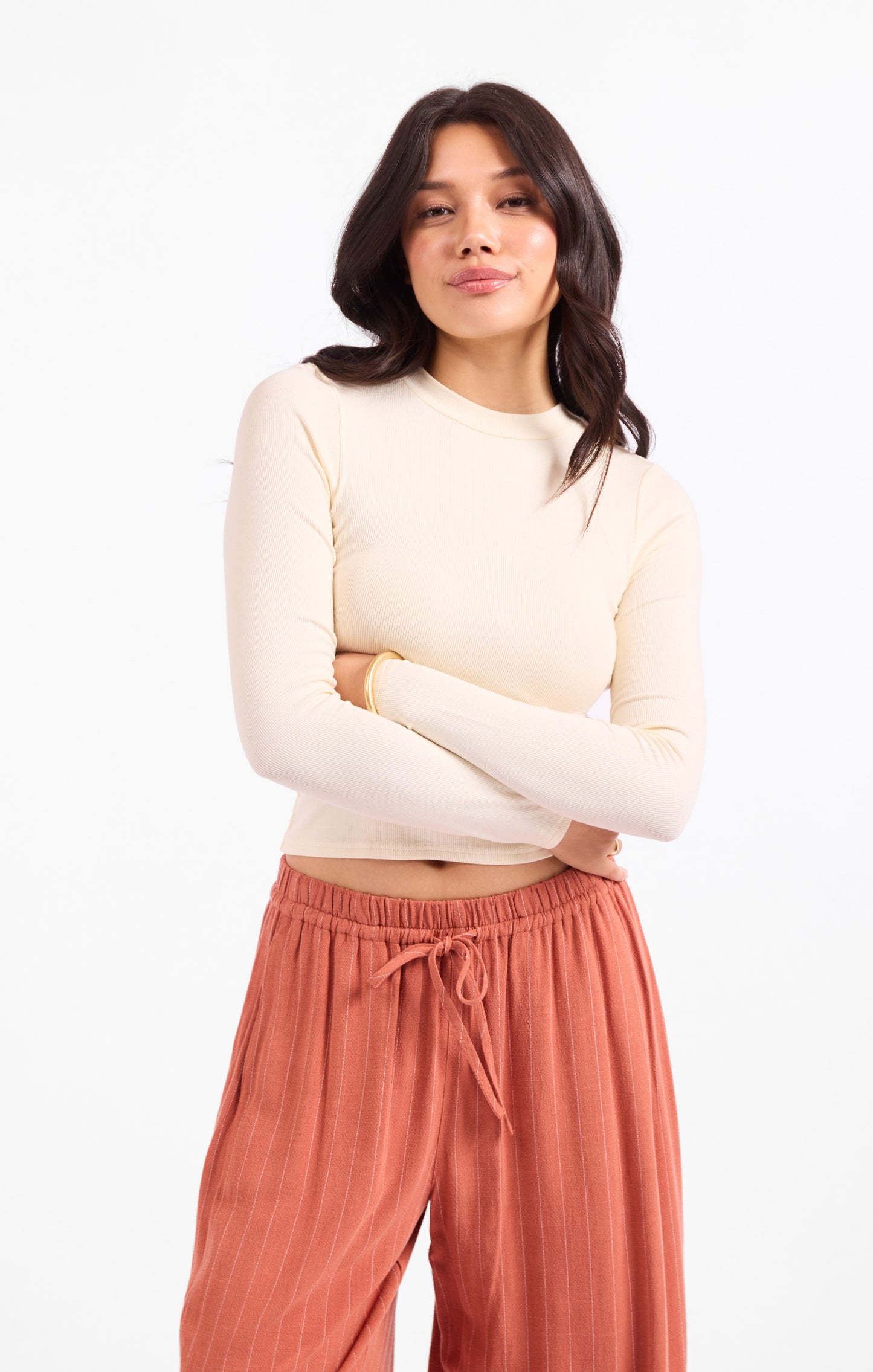 Ronan Crewneck Top | Cream