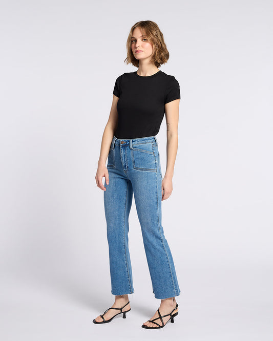 Sicily Square Front Pocket Scissor Hem Pant