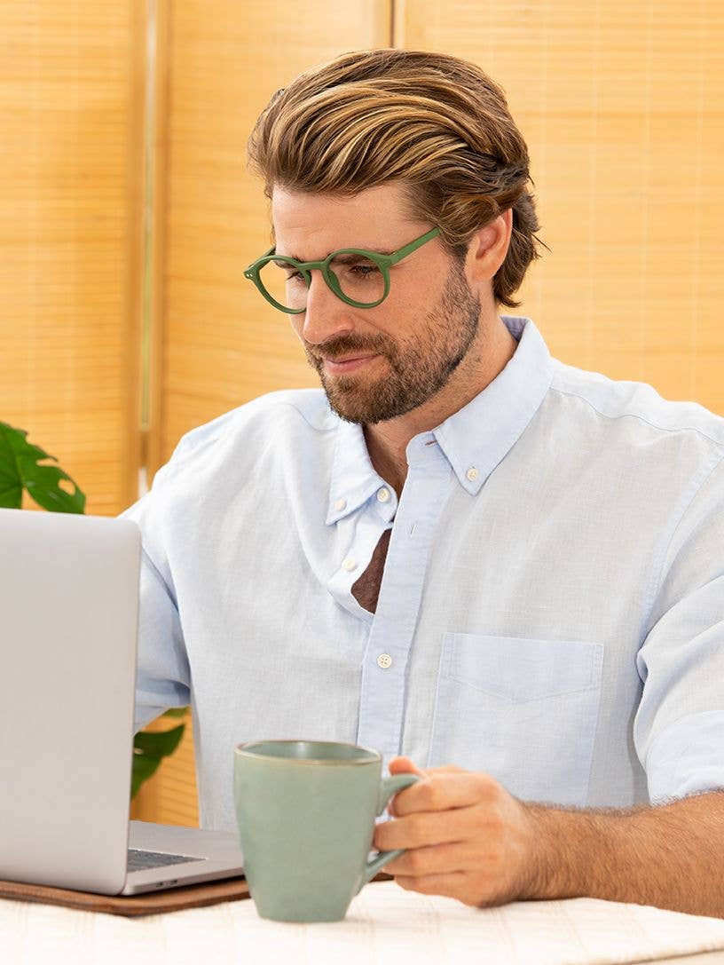 Phoenix - Soft Olive Green-Blue Light Filtering Lens