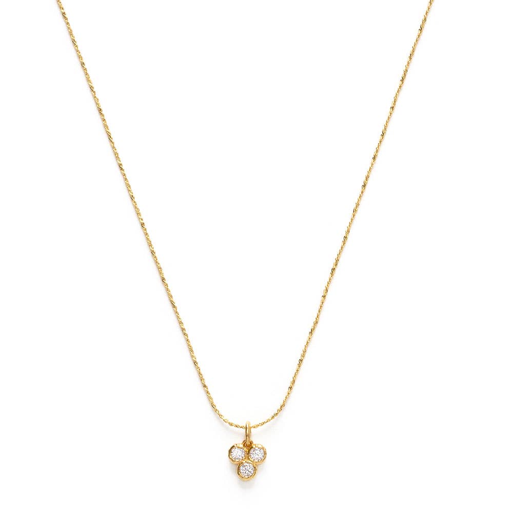 Tiny Triple Crystal Necklace