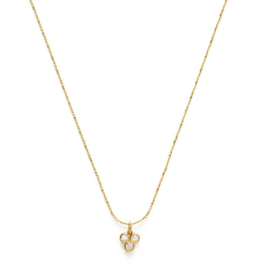 Tiny Triple Crystal Necklace