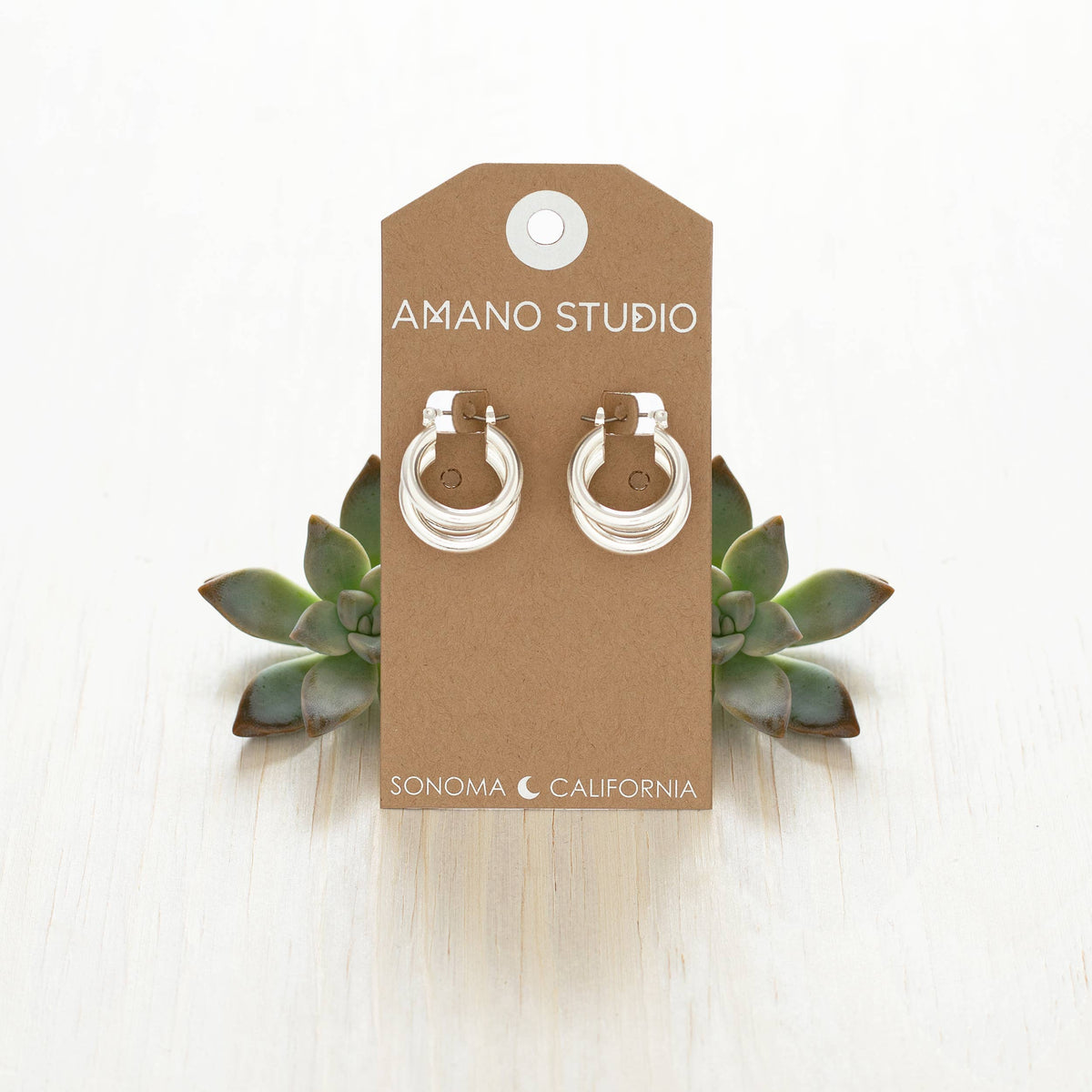 Vintage Style Triple Hoop Earrings