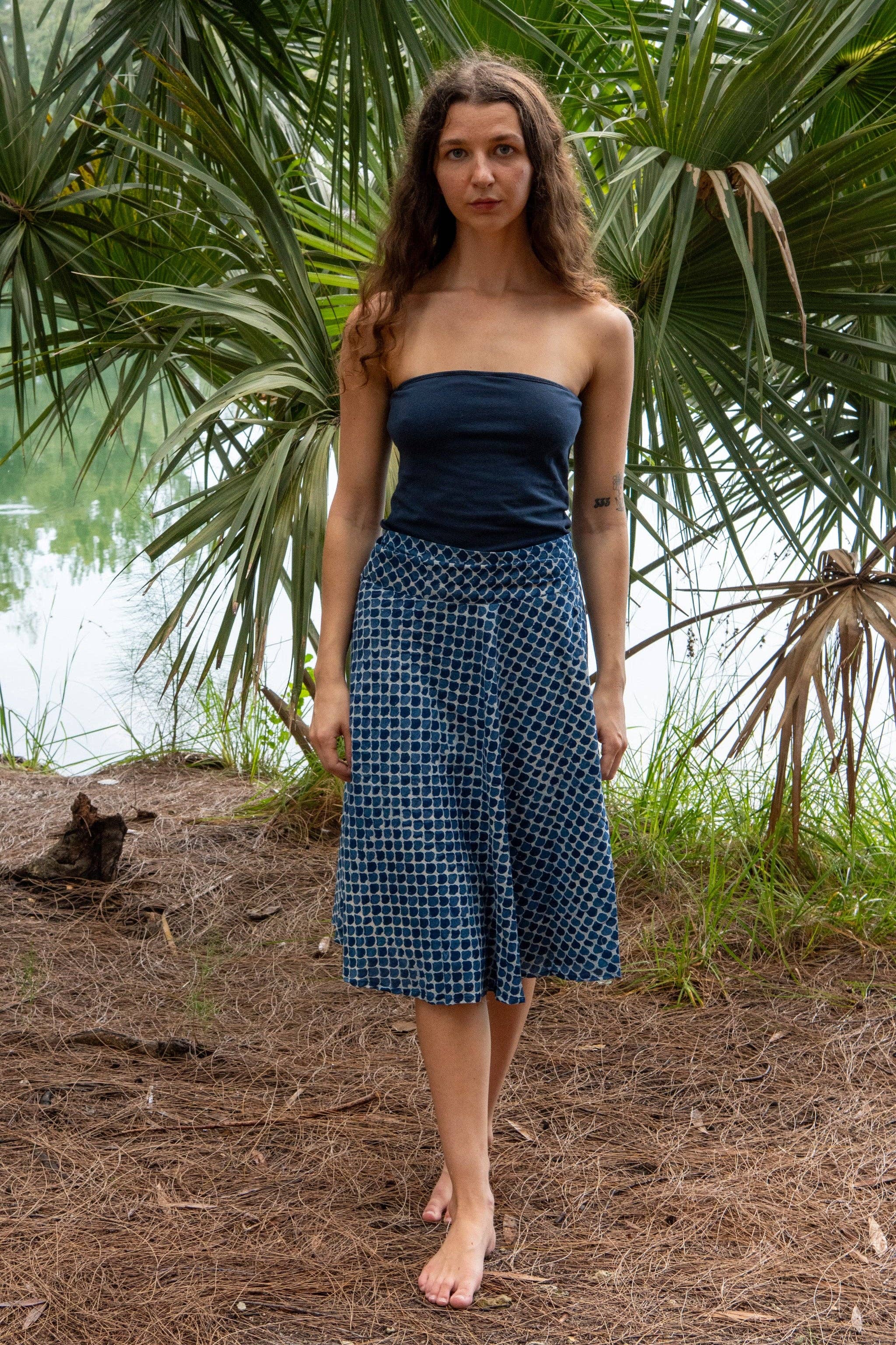 Rewa Midi Wrap Skirt in Moana