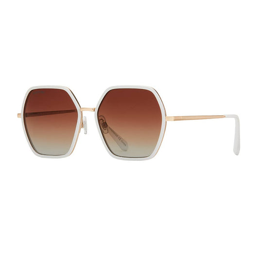 Addyson- White/Gold/Gradient Brown Polarized Lens