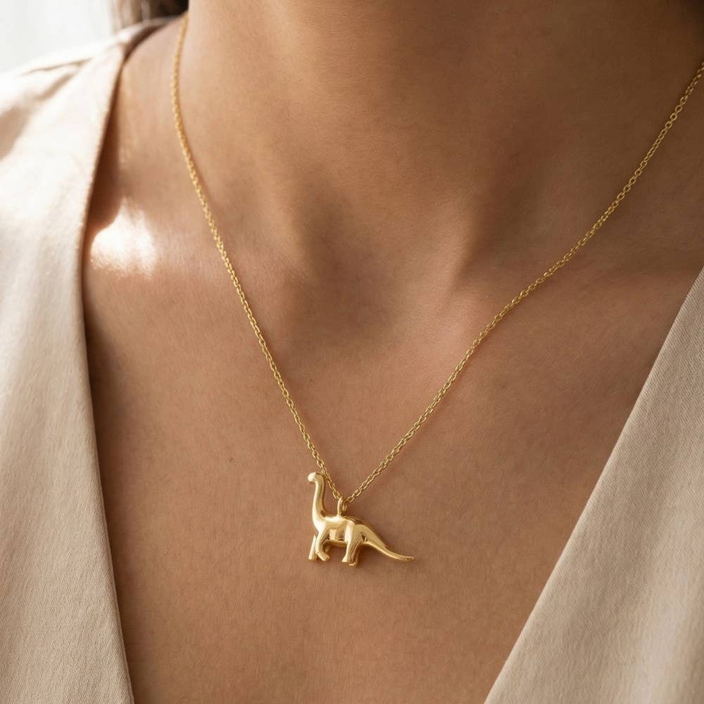 Brachiosaurus Dinosaur Pendant Necklace