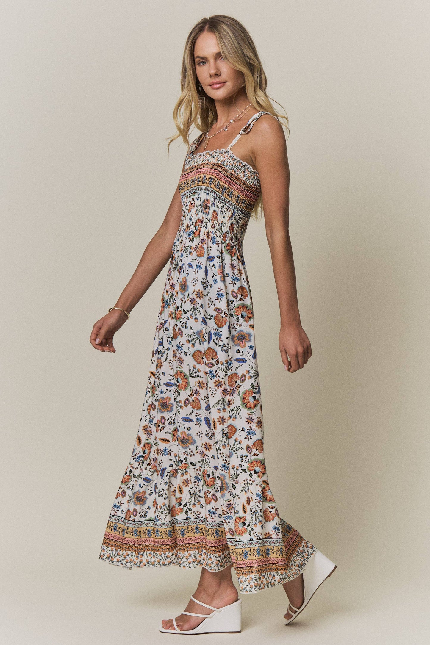 Ivory Maxi Boho Dress