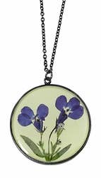 Lobelia Lime Lg Round Necklace