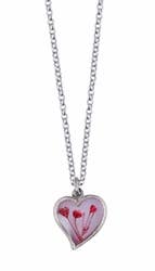 Heart Red Baby's Breath On Achillea Mauve Sml. Hearts Pd