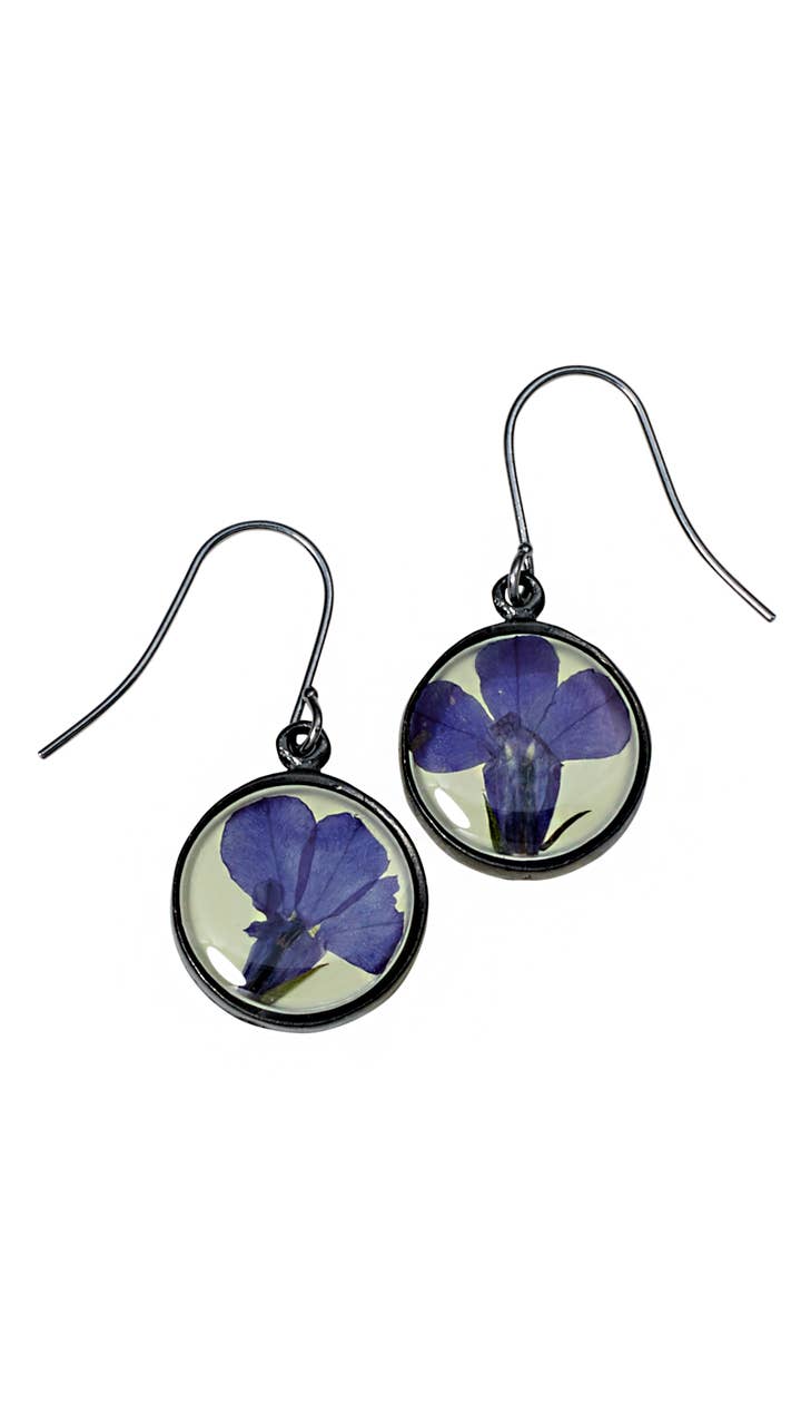 Lobelia Lime Sm Round Earrings