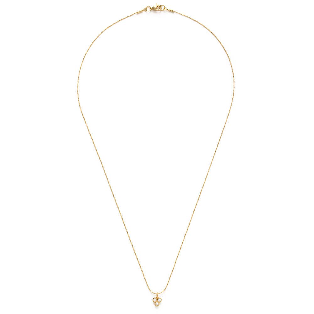 Tiny Triple Crystal Necklace