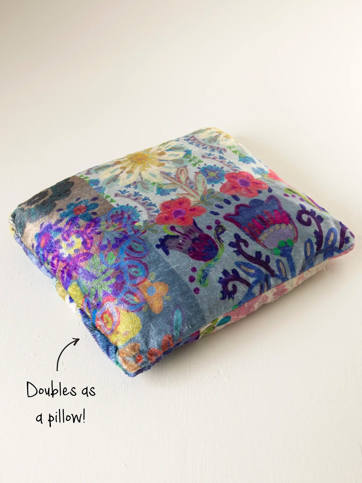 Cozy Travel Blanket | Blue Patchwork