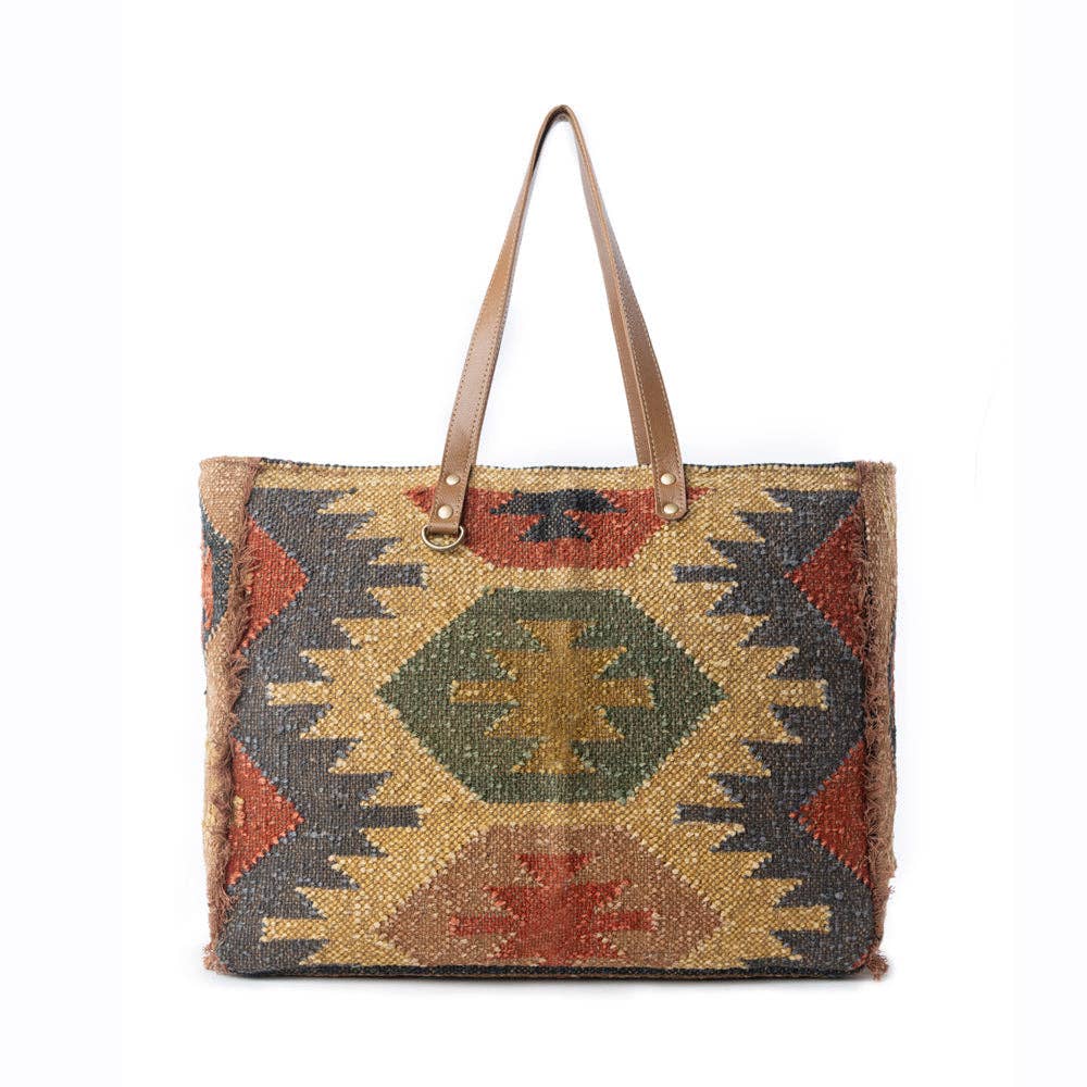 Myra Prairie Crest Weekender Bag in Mustard Yellow