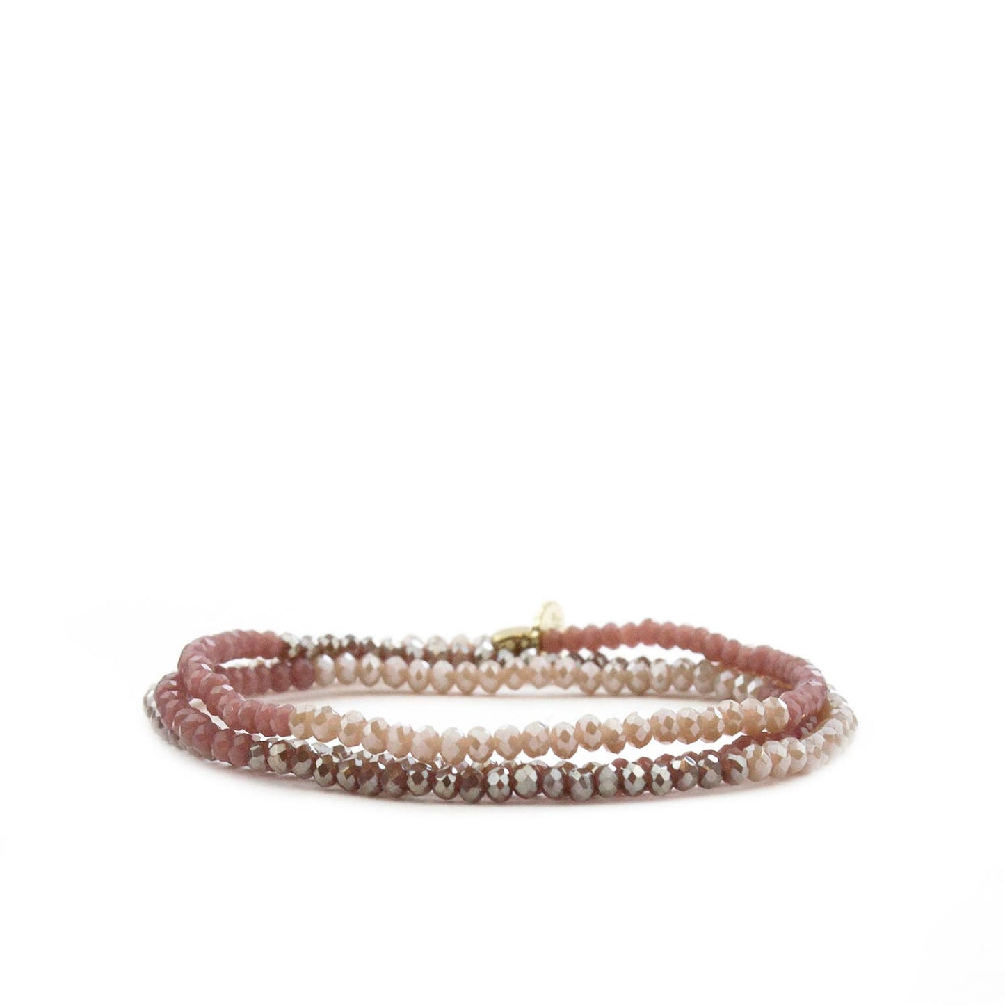 Mini stretch crystal beaded wrap bracelet