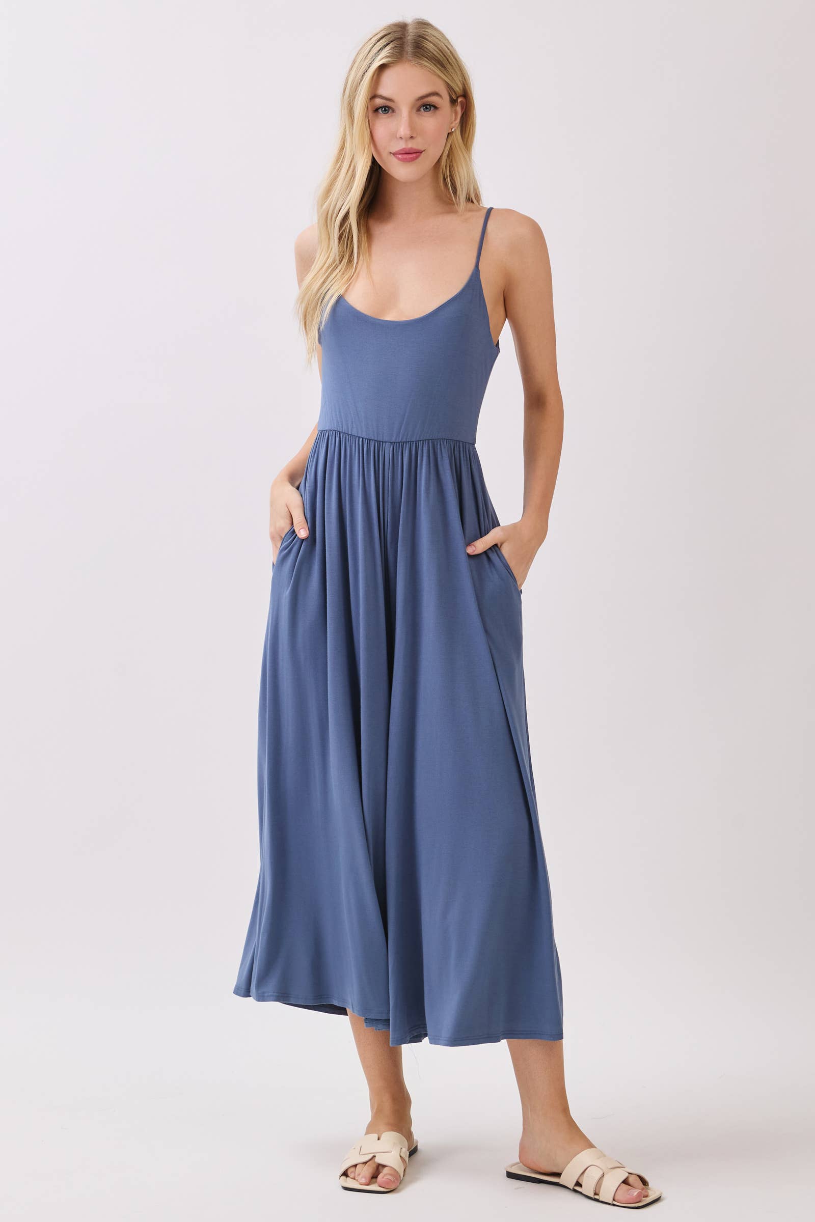 Flare Fit Wide-leg Cami Jumpsuit