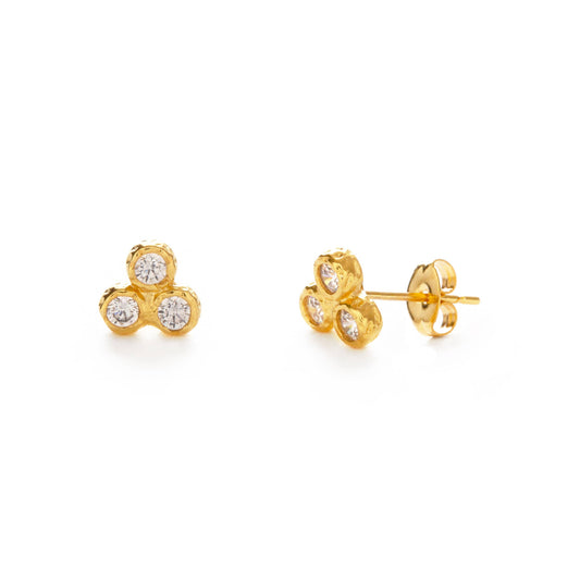 Crystal Triangle Stud Earring