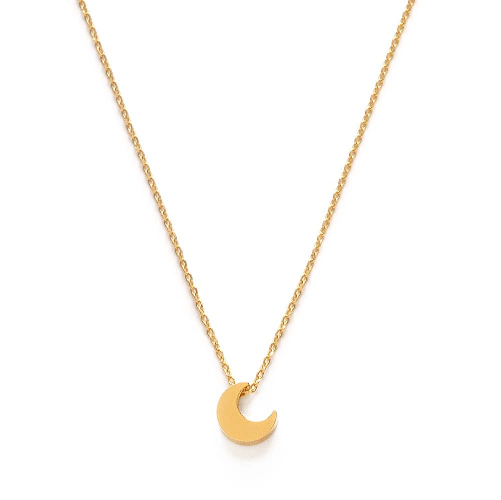 Tiny Crescent Moon Necklace
