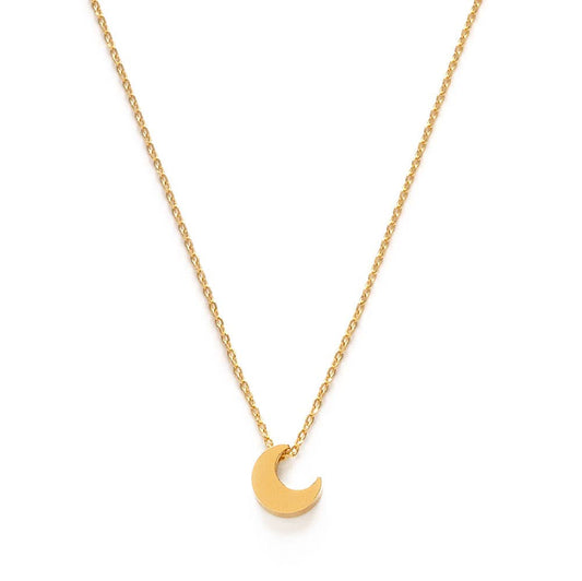 Tiny Crescent Moon Necklace