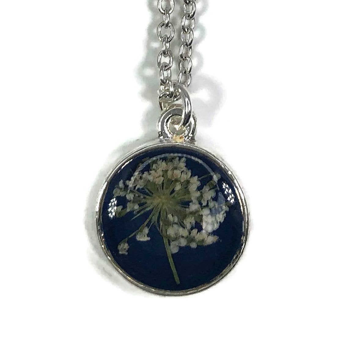 Marina at Midnight Small Round Pendant on Chain
