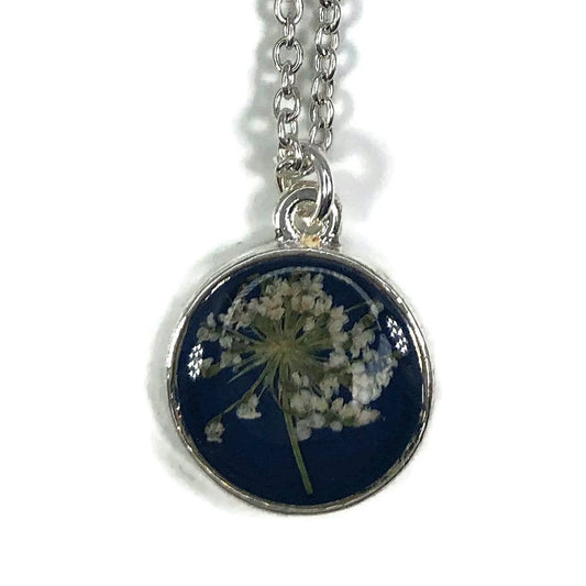 Marina at Midnight Small Round Pendant on Chain