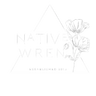 Logo of Native Wren with floral design on a white background
