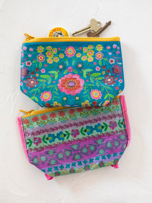 Reversible Zip Pouch Floral