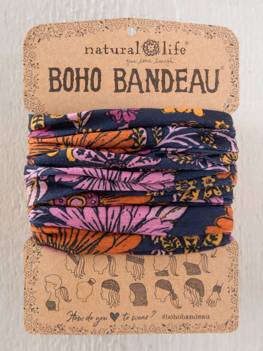 Full Boho Bandeau® Headband | Whimsical Navy