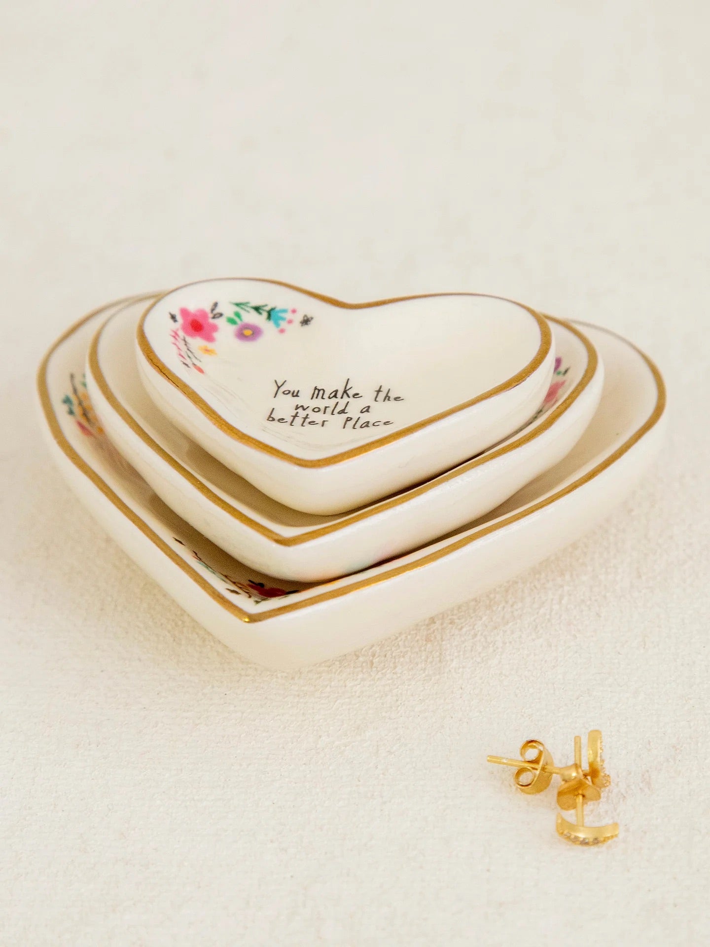 Nesting Hear Trinket Dishes | Set of 3