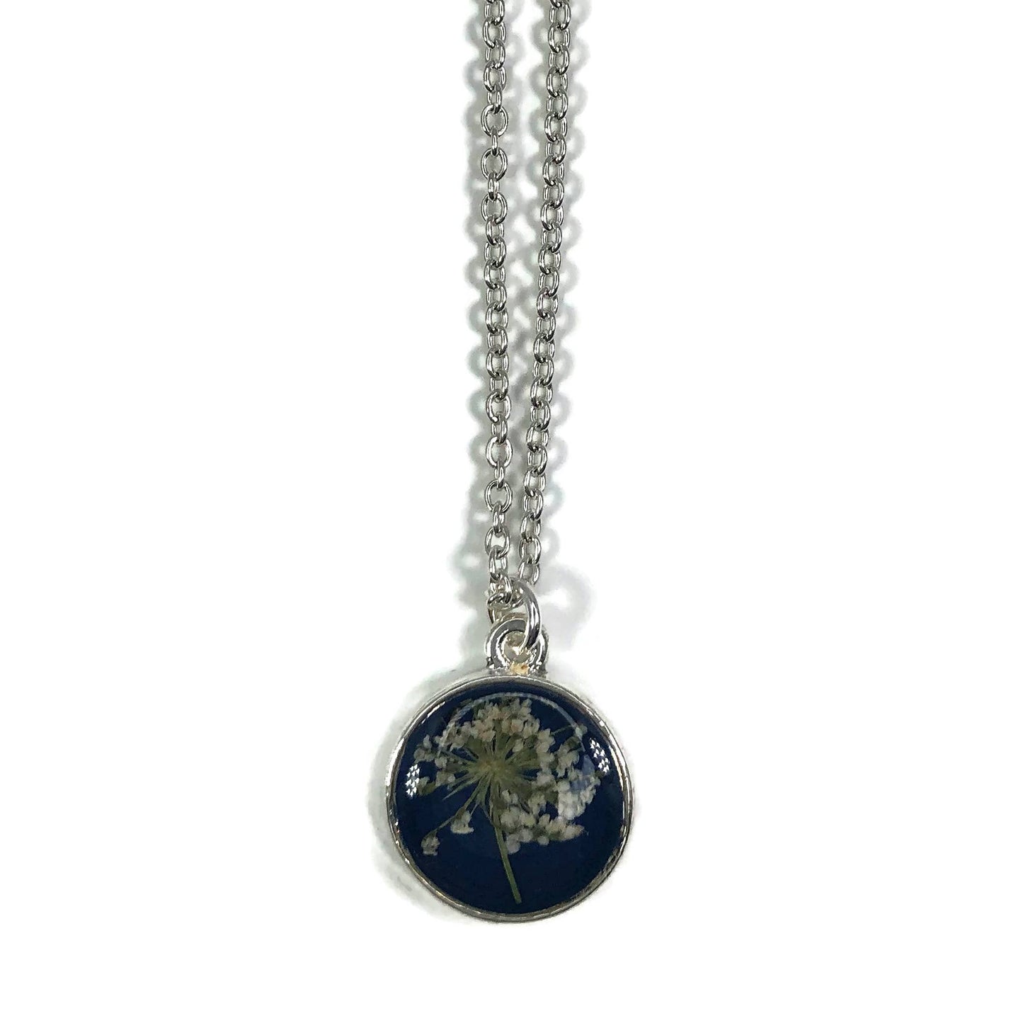 Marina at Midnight Small Round Pendant on Chain