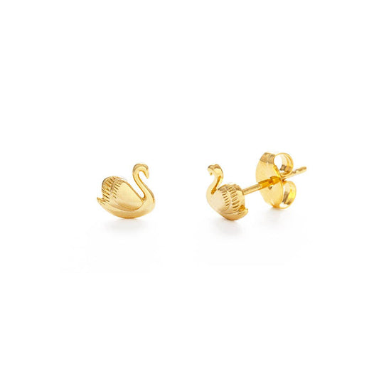 Swan Stud Earrings