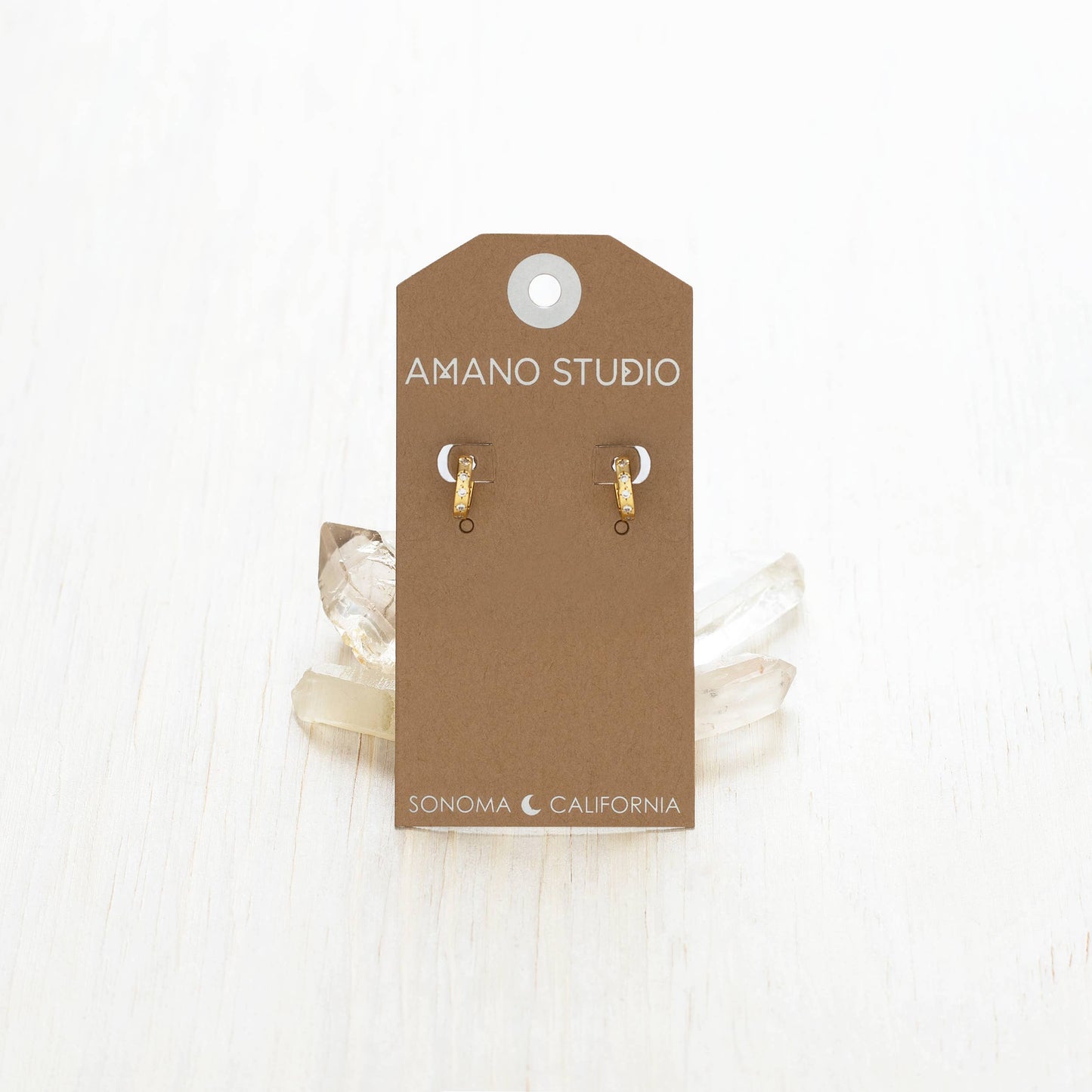 10mm Huggie Hoops with Starburst