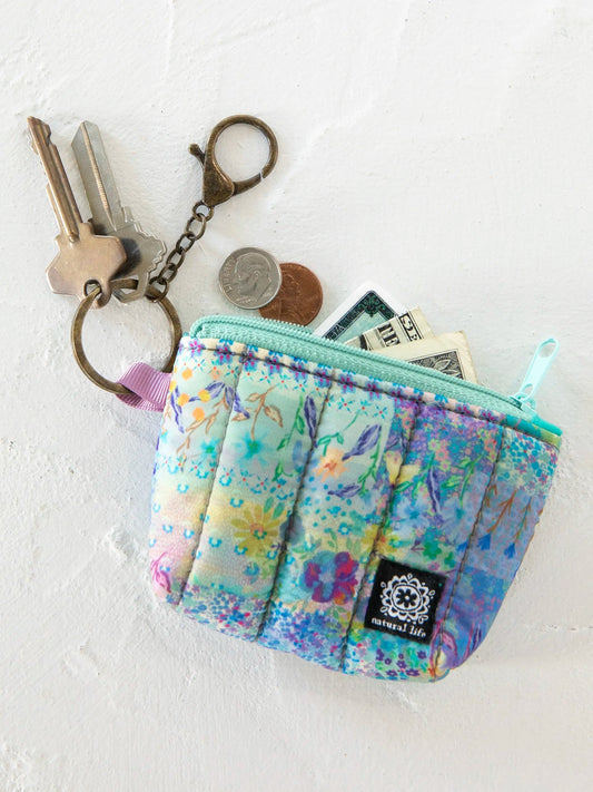 Mini Coin Purse Key Clip | Blue