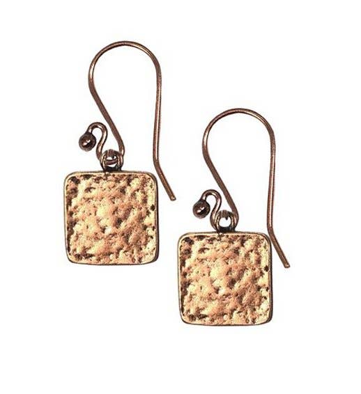 Aperol Sunset in Copper Petite Square Earrings
