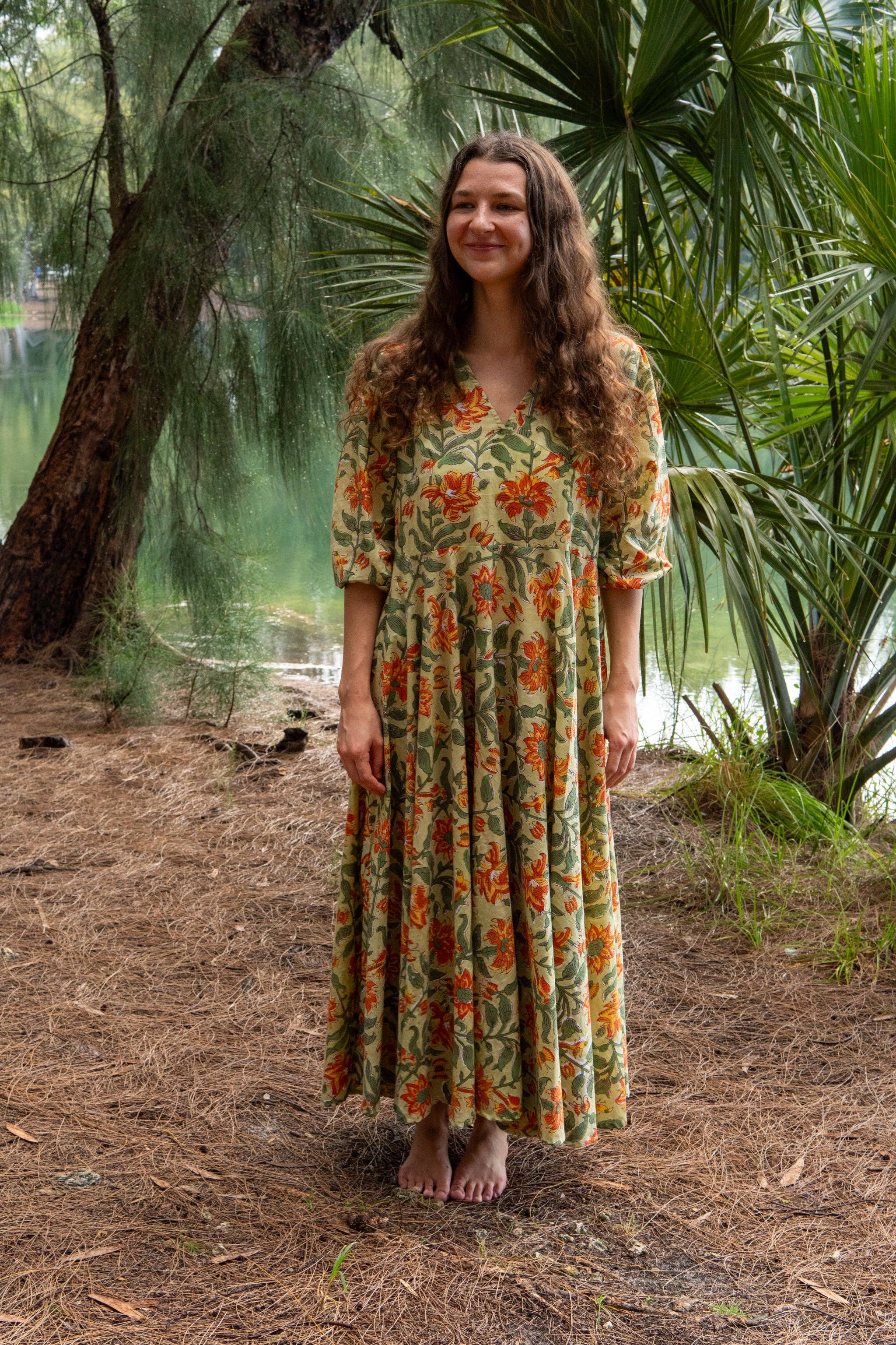 Leela Maxi Dress in Marigold