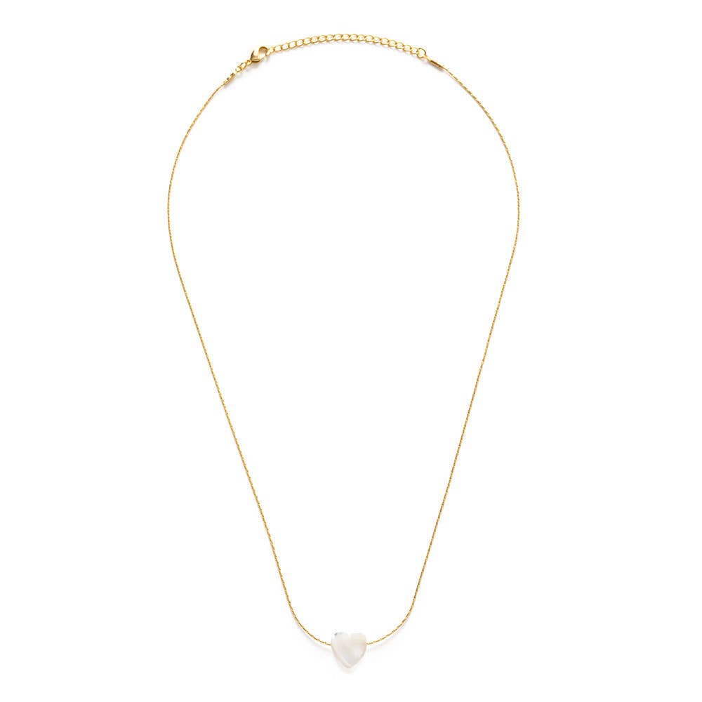 Mother of Pearl Heart Necklace