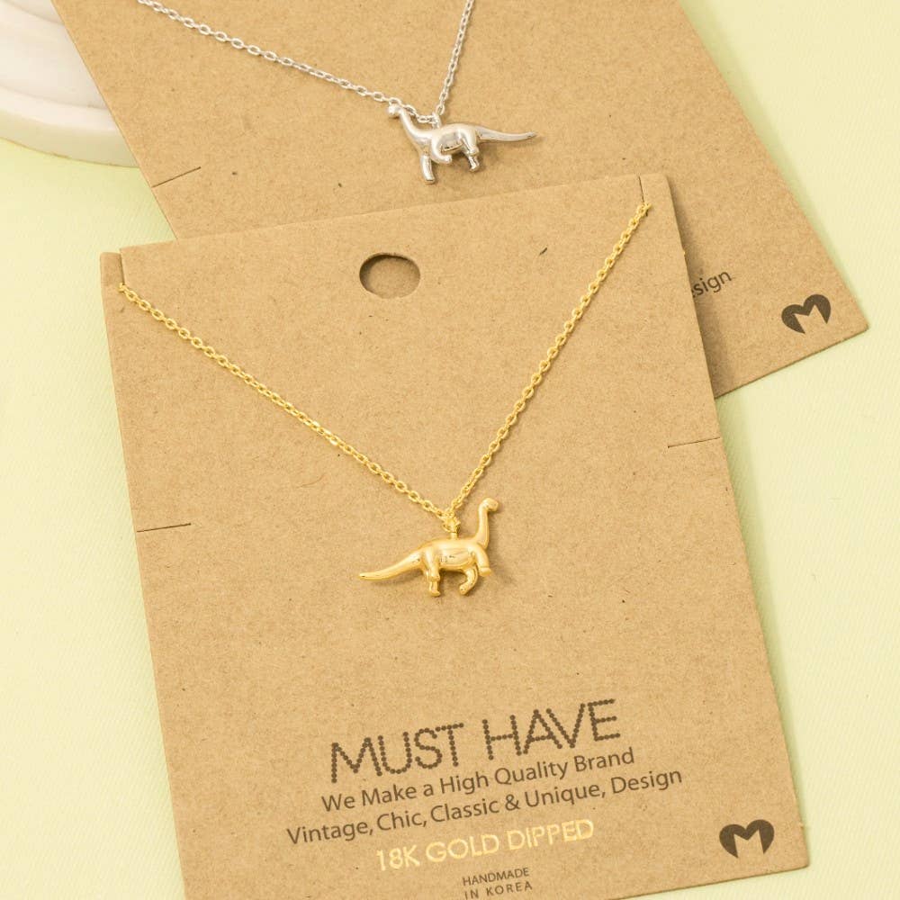 Brachiosaurus Dinosaur Pendant Necklace