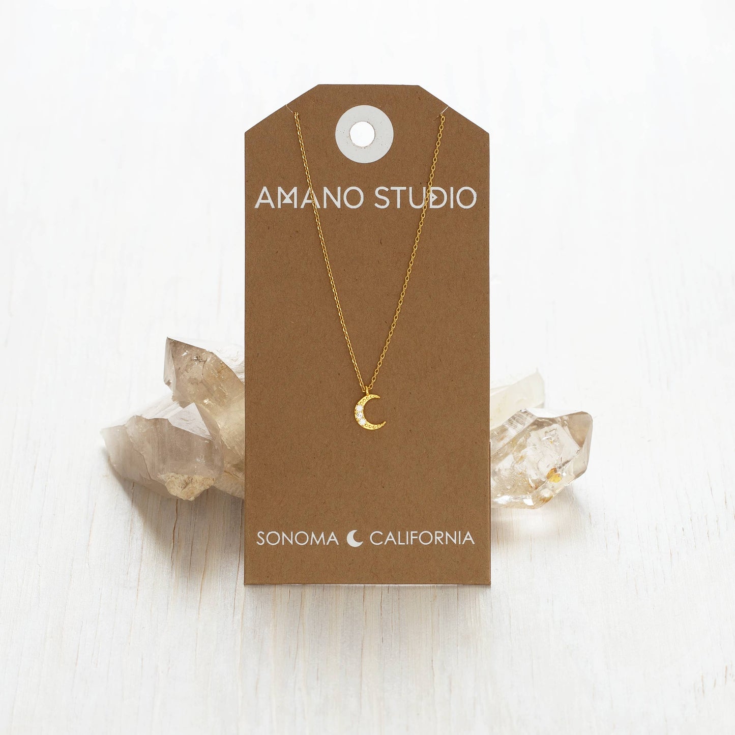 Crescent Moon Charm Necklace