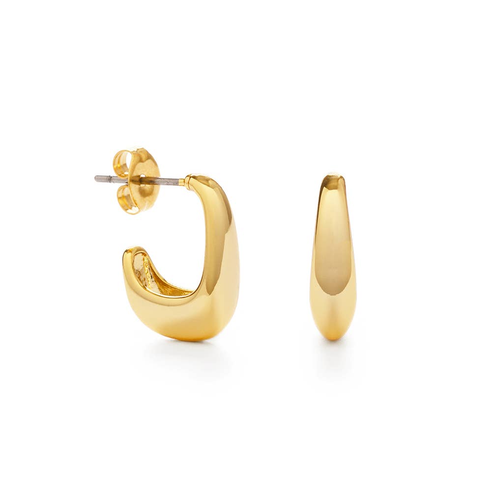 Geometric Hoop Stud Earrings