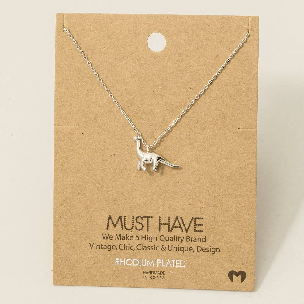 Brachiosaurus Dinosaur Pendant Necklace