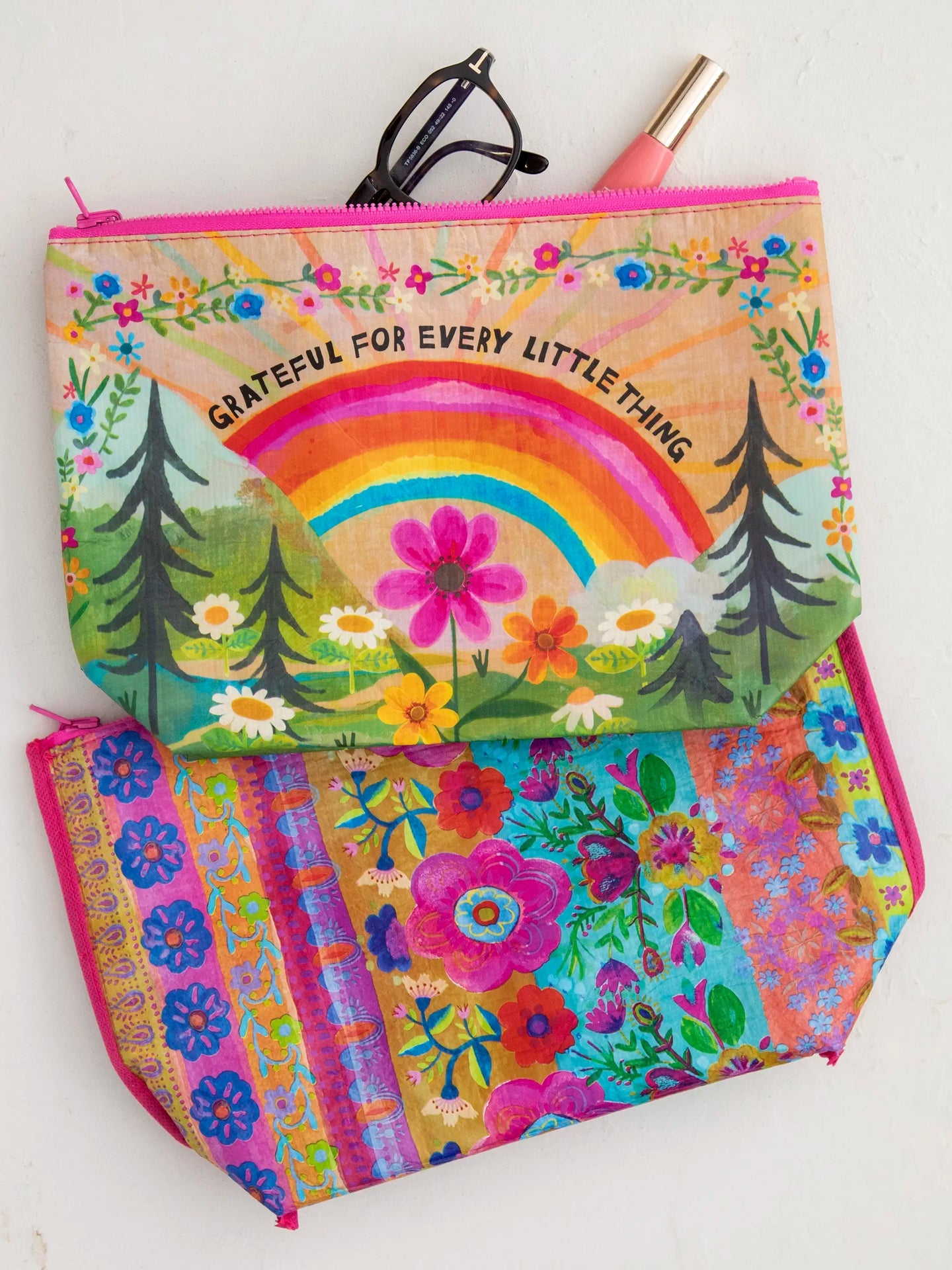 Reversible Zip Pouch | Grateful